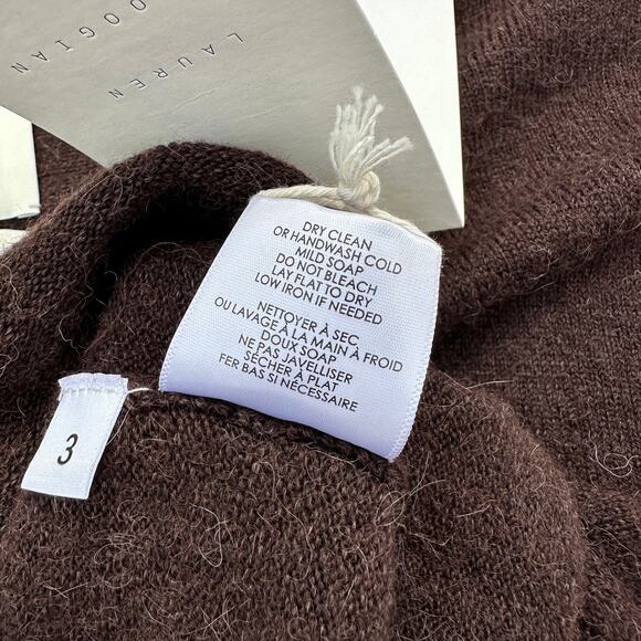 Lauren Manoogian Base Crewneck Sweater Long Sleeve Soil Brown Size 3 Large NWT - Picture 15 of 16